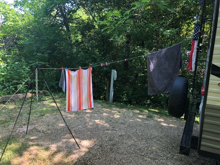 Forestville clothesline tripod