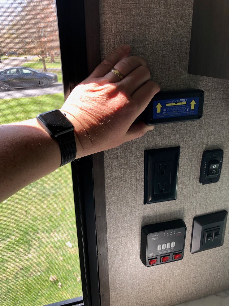 Locating the LevelMate just inside the door